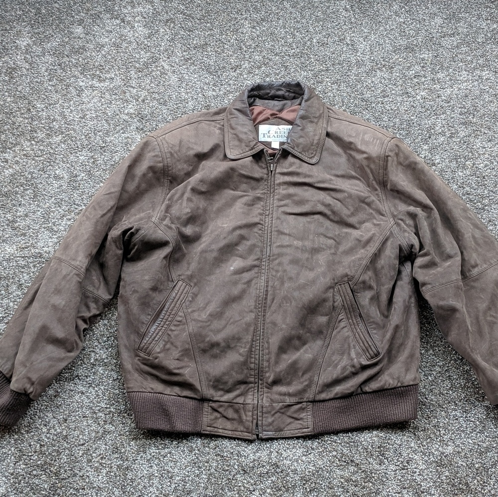 Men's XL Vintage Leather Jacket Ash Creek Trading